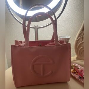 Pink small telfar bag